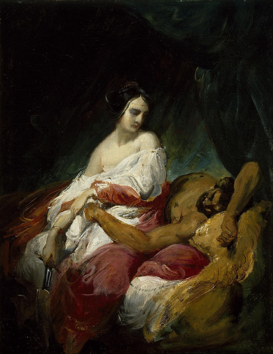 Judith s'apprêtant à frapper Holopherne, tableau d'Horace Vernet, vers 1831