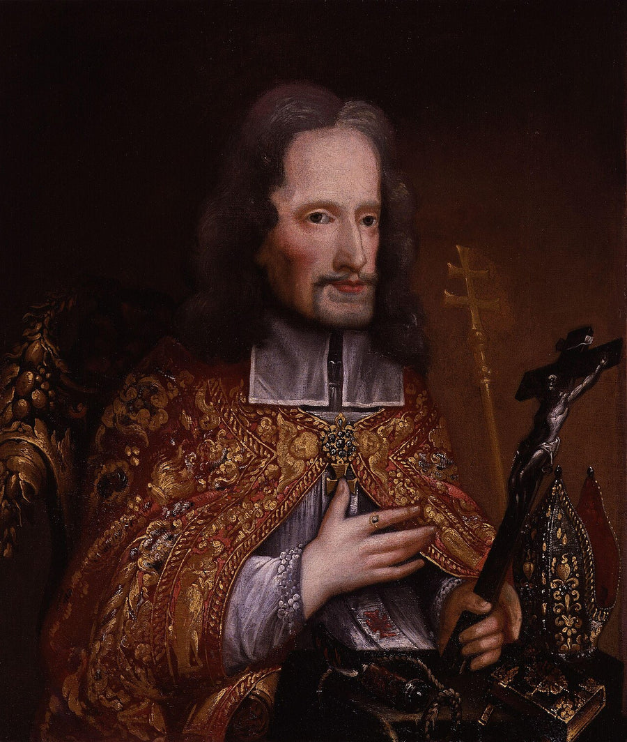 Portrait de saint Olivier Plunkett, archevêque et martyr, tenant un crucifix, par Edward Luttrell, fin du XVIIe siècle