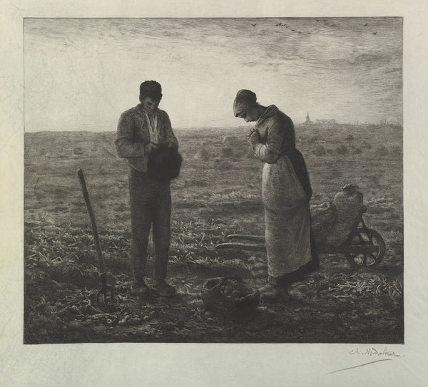 L'Angélus quotidien — Print; Prints (Wikimedia Commons / CC0, Charles Albert Waltner / Jean-François Millet)
