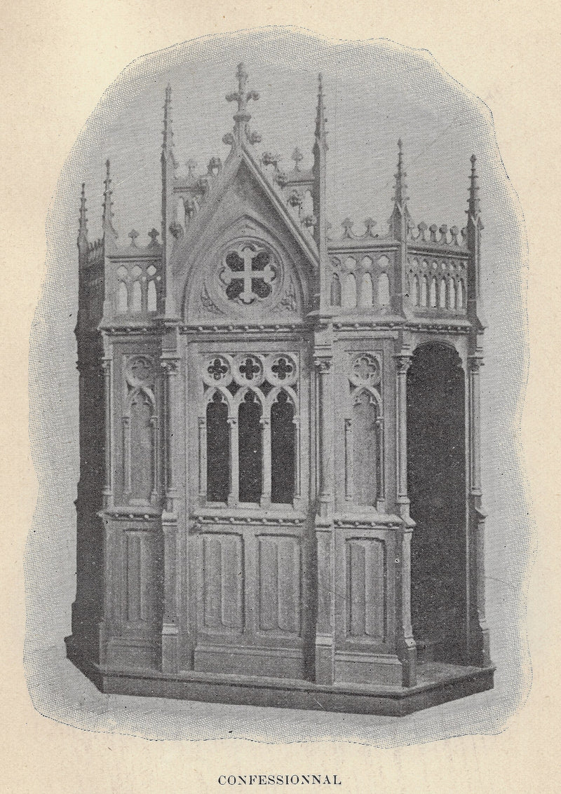 Le Sacré-Cœur de Jésus : 350 ans de dévotion française — Confessionnal de l'église du Sacré-Cœur de Lille (Wikimedia Commons / Public domain, Edouard Buisine)