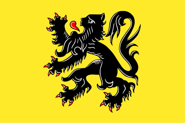 Le drapeau de Flandre : le lion de sable sur champ d'or