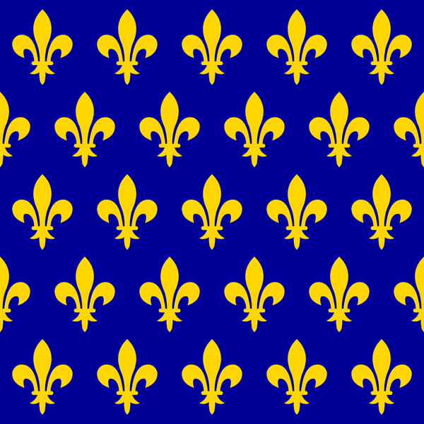Le drapeau bleu semé de fleurs de lys