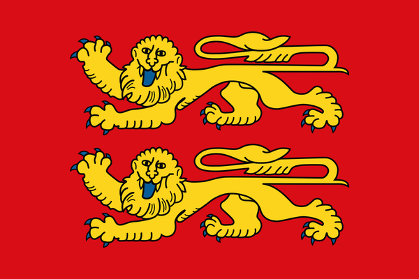Le drapeau normand : les deux léopards d'or