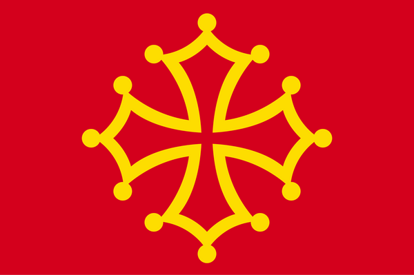Le drapeau occitan et la croix occitane