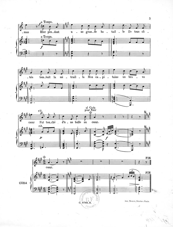 La Mère se tenait debout — Appartient à l’ensemble documentaire : GG14182
Conforto, Emmanuel (18..-1931). Orchestrateur

Éditeur : F. Durdilly, C.  (Wikimedia Commons / Public domain, Weilcuriel, L.. Compositeur. Auteur du texte)