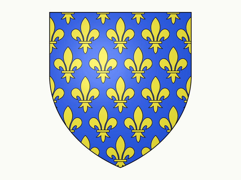 Fleur de lys : les armes de France ancien, d'azur semé de fleurs de lys d'or