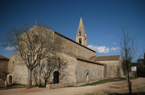 Vue sud-ouest de l'abbaye du Thoronet