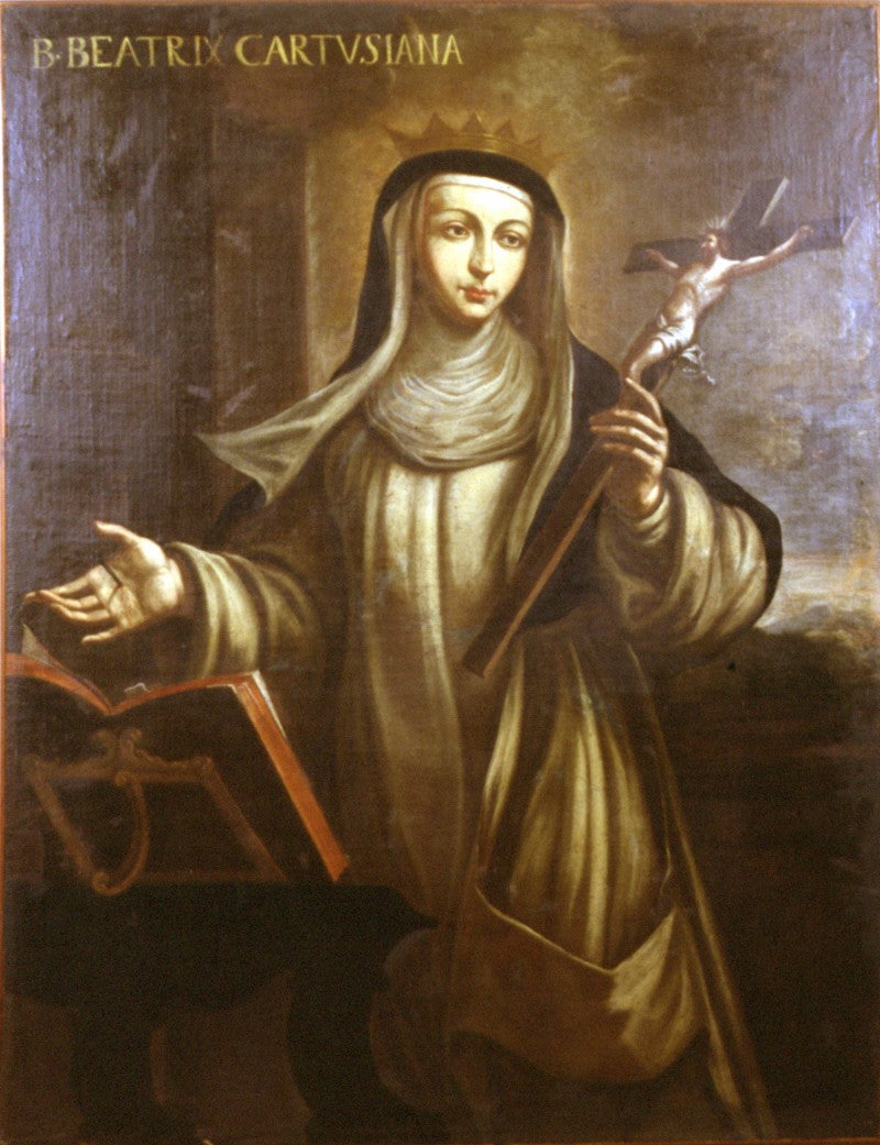 Bienheureuse Béatrice d'Ornacieux, moniale chartreuse, peinture anonyme du XVIIIe siècle