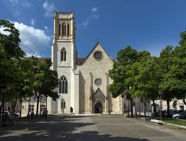 Cathédrale Saint-Caprais d'Agen vue depuis la place du Maréchal Foch
