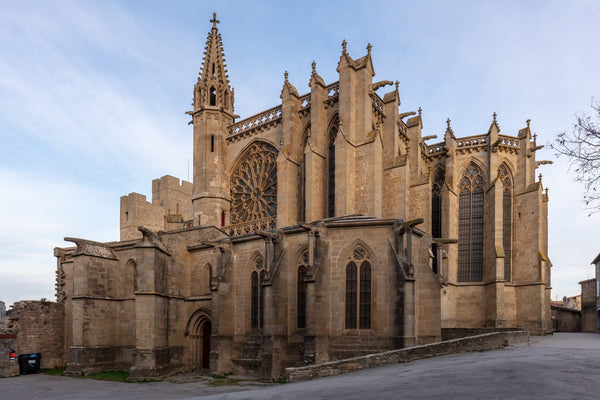 Extérieur de la basilique Saint-Nazaire dans la Cité fortifiée de Carcassonne, ancienne cathédrale