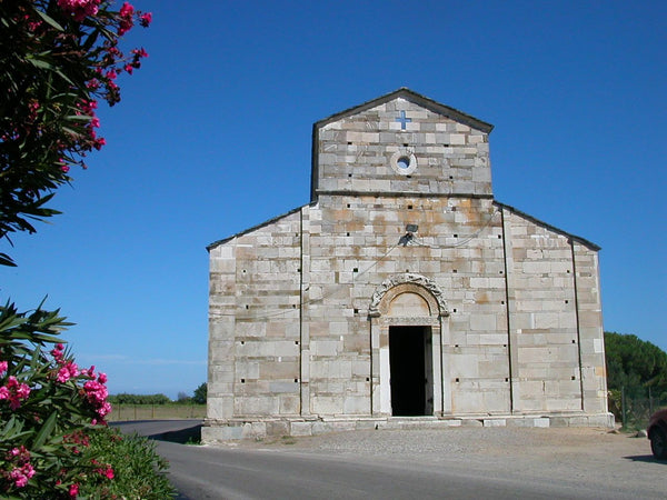 Façade ouest romane pisane de la cathédrale Sainte-Marie-de-l'Assomption de Lucciana, dite La Canonica.