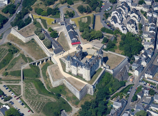 Vue aérienne du château de Saumur