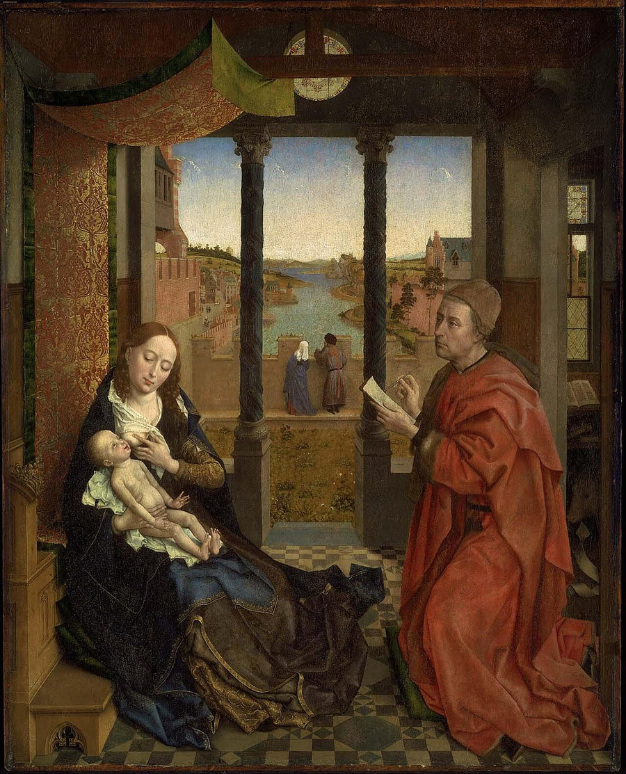 Saint Luc dessinant le portrait de la Vierge, tableau de Rogier van der Weyden, vers 1435