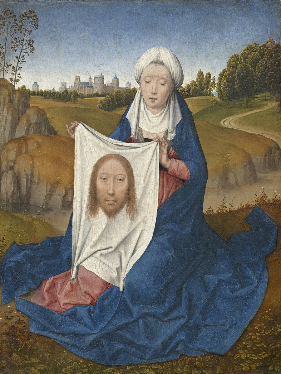Sainte Véronique présentant le voile à la Sainte Face, tableau de Hans Memling, vers 1470-1475